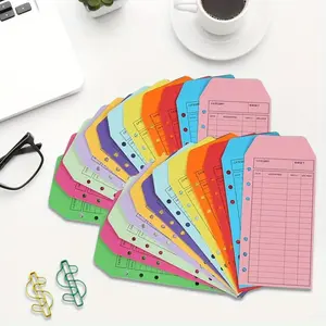 24 Packs Letter Deposit Case with 2 Paper Clips for Budgeting Cash Handling Bank Envelopes for Cash Tip Management, for Make A Billing Plan, Control Expenditures