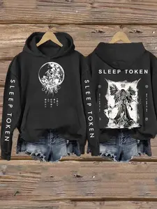 Sleep Token 2 Side and both Sleeves Sweatshirt Hoodie - Logo & Reaper Angle Print Unisex Sweatshirt, Hoodie, Gift For Fan size S-5XL Style 1