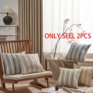 Modern Patchwork Pillow Covers Set of 2, Square Cushion Cases for Home Decor, Room Decoration, Office Decor, Living Room, Sofa, 45x45cm (No Insert Included)