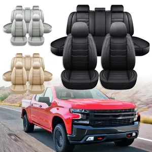 Pickup Seat Covers For Chevy Silverado GMC Sierra 2007-2025 2026 1500 2500HD 3500HD Crew Cab,Front Seat Half Coverage For Chevrolet Truck Car Interior Accessories