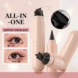 Rotating Eyeliner Stamp Pen – Dual-Head Design with Wing Stamp, Quick-Dry, Long-Lasting, Smudge-Proof for Easy Cat Eye, Sharp Winged Lines & All-Day Makeup Wear - Beginner Friendly Everyday Makeup Tool for Women, Women's cosmetics, Makeup tools