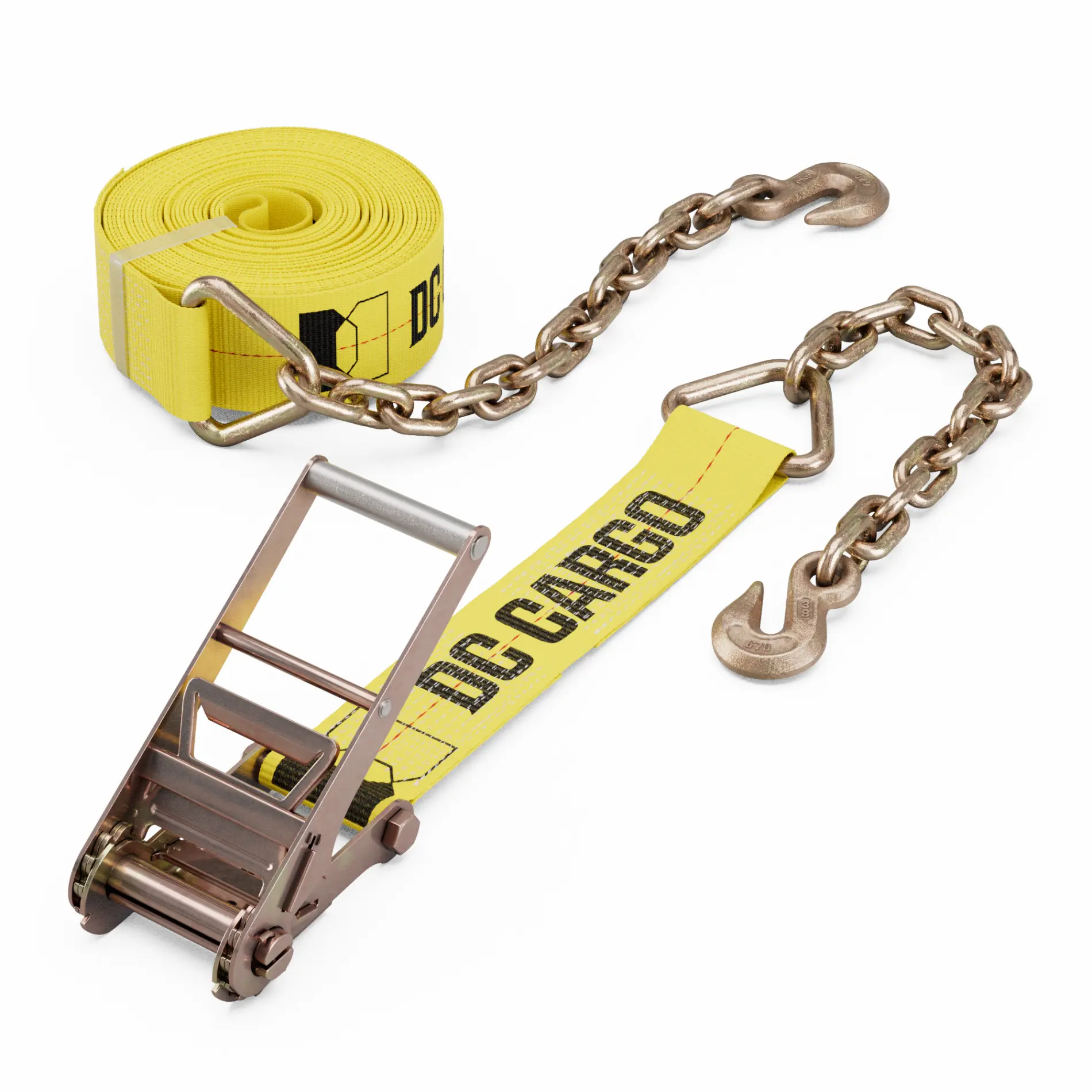 3 inch Ratchet Strap with Chain Extensions