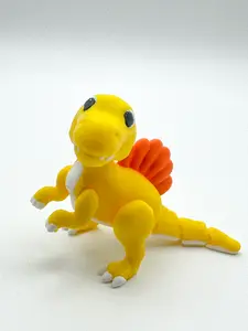 3D Printed Articulated Spinosaurus, Poseable Desk Fidget, Dinosaur Collectible Display Figure, Ages 14+