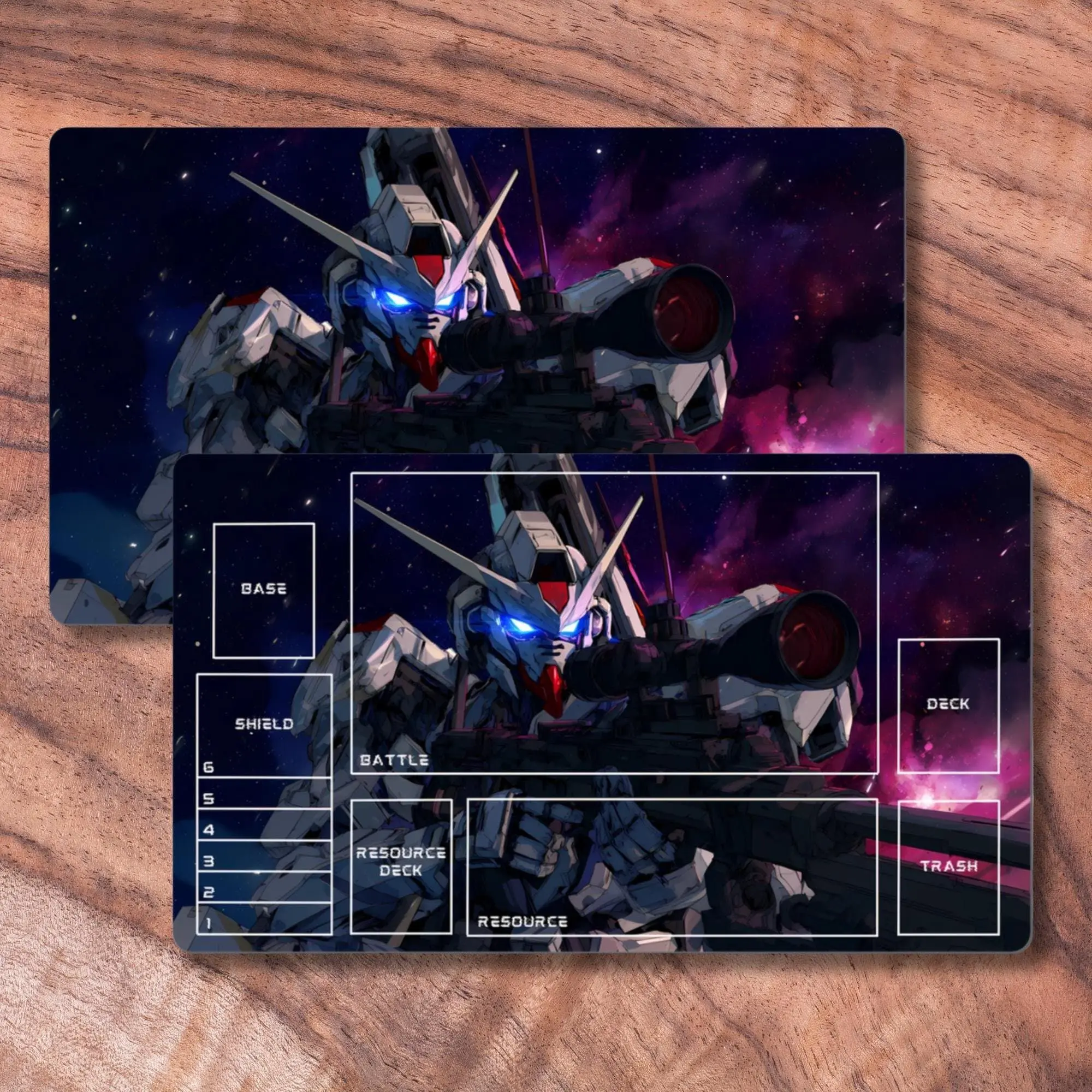 Playmat Compatible with Gundam TCG, Unofficial Gundam Playmat, Mecha Robot Themed TCG Playmat, Desk Accessories, Gifts for Gamers