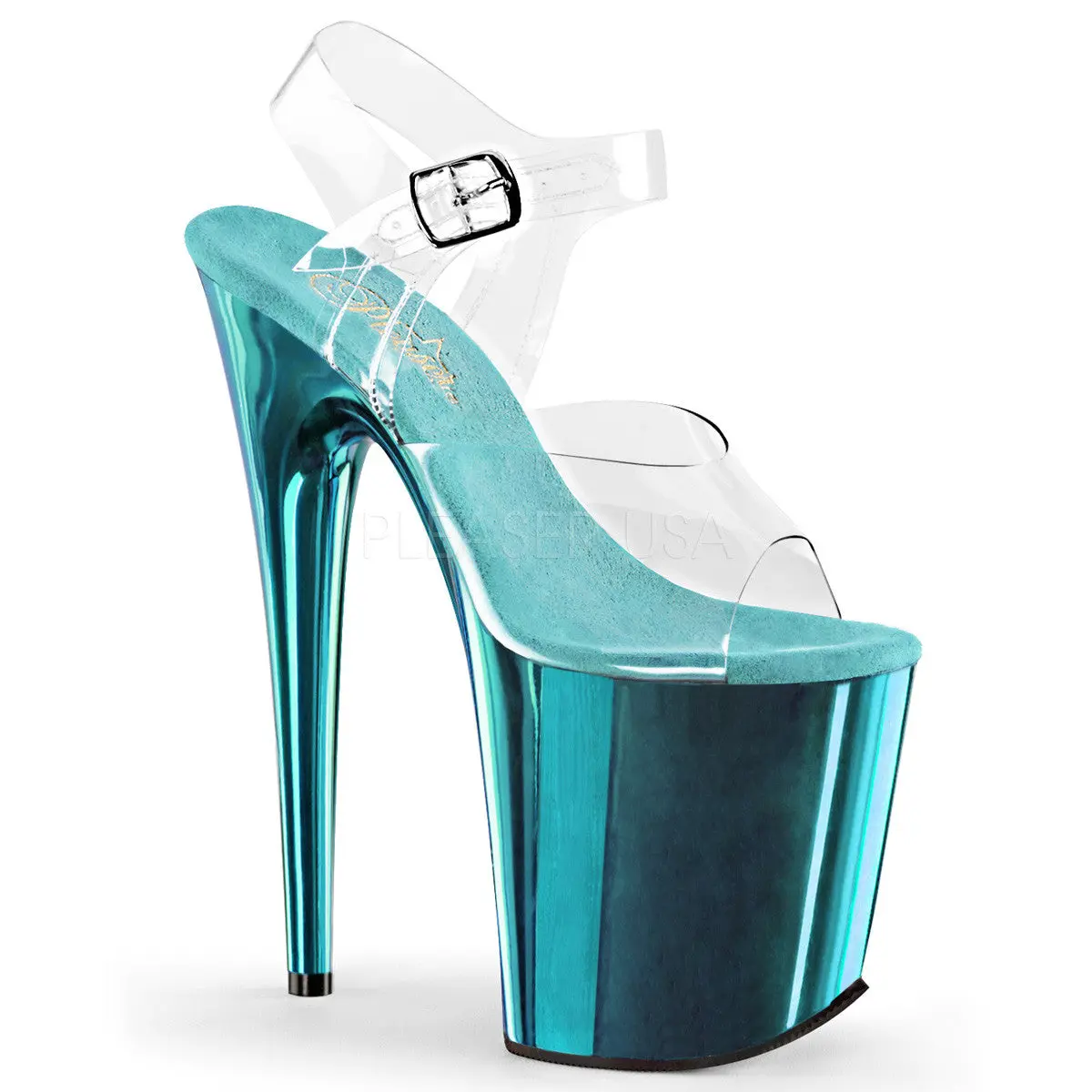 Women's Elegant Platform High Heels - FLAMINGO-808 Style, 8-in Turquoise Footwear