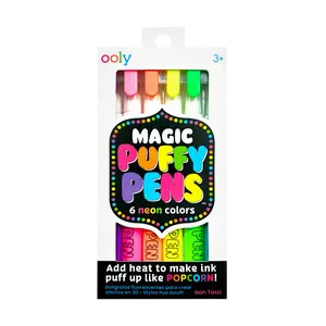 Magic Puffy Pens - Neon - Set of 6