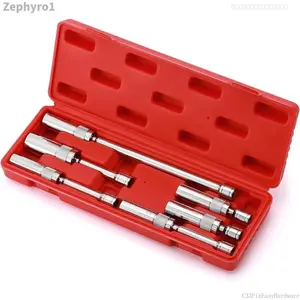 6PCS 3/8-Inch Drive Magnetic Swivel Spark Plug Socket Set, Include 9/16-Inch, 5/8-Inch, 13/16-Inch, 14mm Socket, Length: 4-Inch, 6-Inch, 11-Inch, 12-Point, CR-VZephyroFFSummitSupply7C33FixEasyHardware