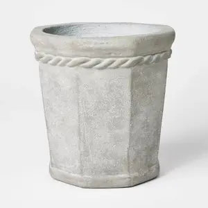 Octagon Concrete Planter Gray - Threshold designed with Studio McGee