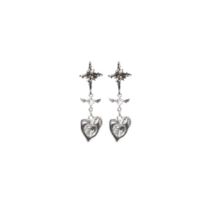 WING HEART DROP EARRINGS