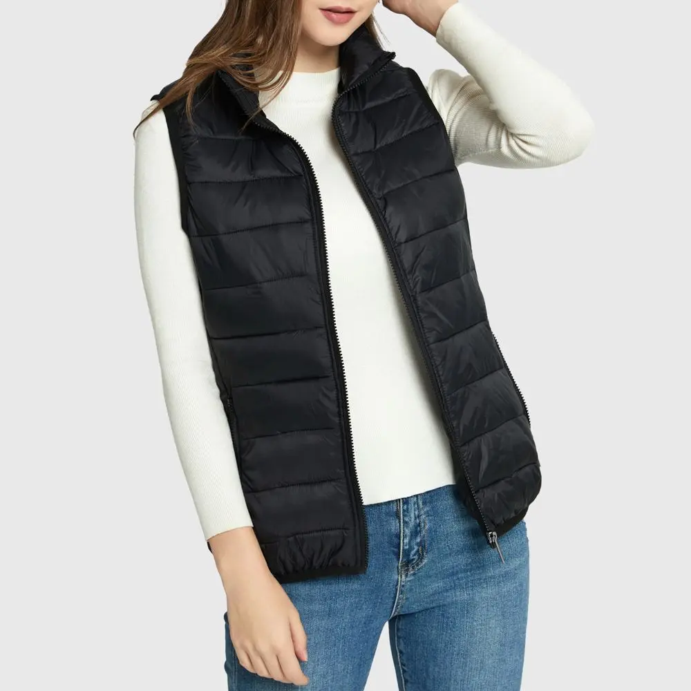 Alpine Swiss Jodie Women’s Lightweight Puffer Vest | Warm Down Alternative Insulated Vest Jacket | Packable Water-Resistant & Versatile Layering, Smooth, Zipper