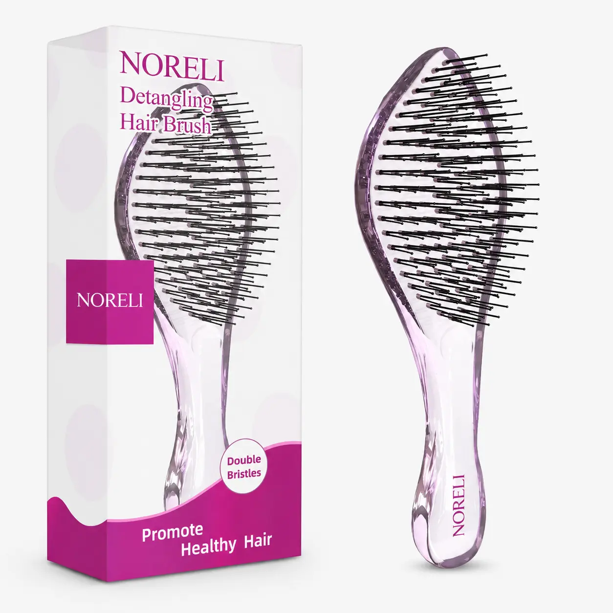 2026 Must-Have-NORELI Detangling Brush High-Quality Scalp Comb for Women Girls Men & Boys Use in Wet and Dry Hair Dual-Level Teeth for Effortless Detangling Long Lasting