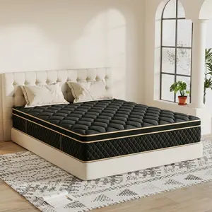 10‘’12‘’14 Inch Space-Saving Mattress 6-Layer Therapeutic Foam Twin Size Cooling Gel Support for Back Comfort Medium Firm Feel CertiPUR-US Bed in a Box for a Romantic Night’s Sleep summergarden