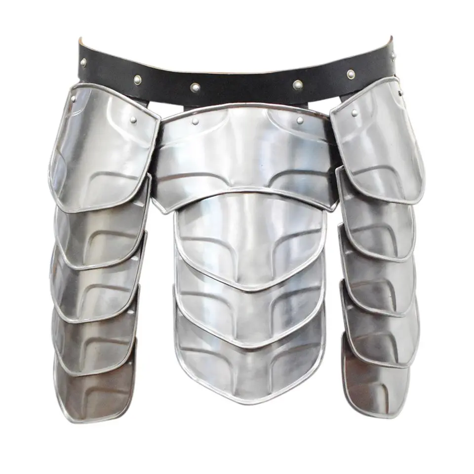 Medieval Warrior Battle Steel Plated Waist Fauld Armor with Adjustable Belt