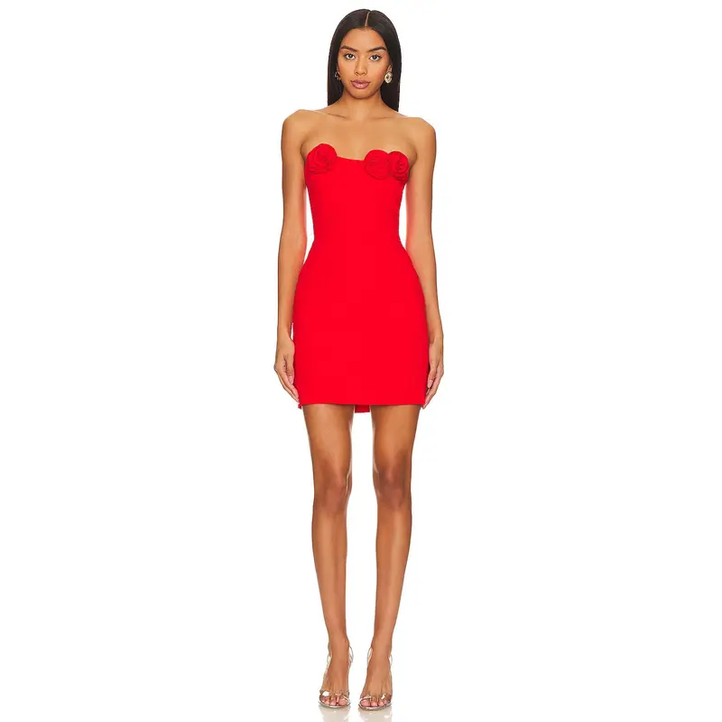 plain midi dress for women Red Plain Midi Dress