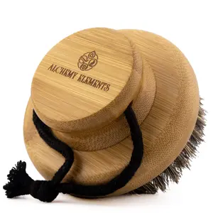 Bamboo Dry Brush for Body Exfoliation, Smoother Skin & Pre-Shower Routine | Alchemy Elements