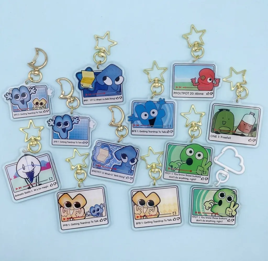Object Show Mystery Acrylic Keychains - Animatic Battle - It's Time For The - BFB - TPOT - HFJone