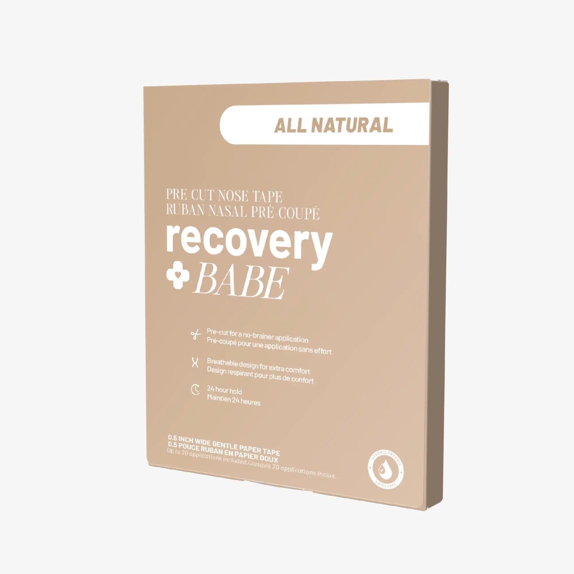 Recovery Babe Pre-Cut Nose Tape, Nude / Beige. Post-Op Rhinoplasty Surgery Recovery, 20 Applications