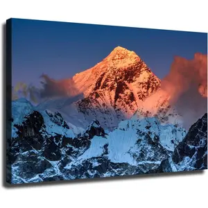 Mountain Mt Everest China Nepal Tibet Vivid Imagery Poster Wall Art for Living Room Bedroom Wall Art Printins Wall Decor (20x30inch-No Framed)