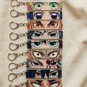 Demon Slayer Hashira Eye Acrylic Keychain, Translucent Anime Bag Accessory