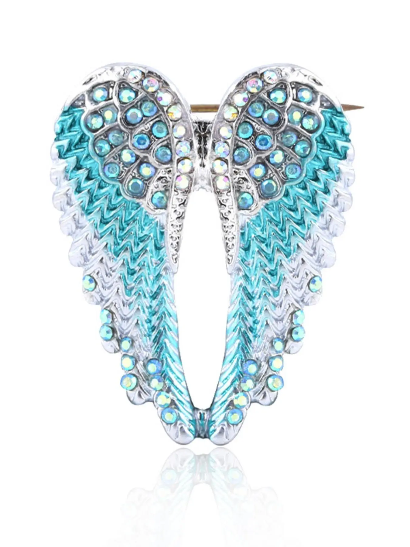 Angel Wing Design Brooch Clip, Fashionable Rhinestone Decorated Brooch for Women & Girls, Trendy All-match & Exquisite Brooch for Birthday Gift, Jewelry, Durable Metal Pins, Fashion Accessory, Jewellery