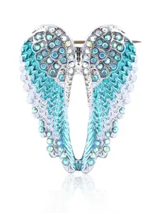 Angel Wing Design Brooch Clip, Fashionable Rhinestone Decorated Brooch for Women & Girls, Trendy All-match & Exquisite Brooch for Birthday Gift, Jewelry, Durable Metal Pins, Fashion Accessory, Jewellery