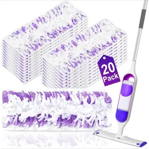 20-Piece Disposable Mop Replacement Pads Compatible with Swiffer Powermop, Ideal for Various Surfaces & Hardwood Floors, Efficient Cleaning Solution