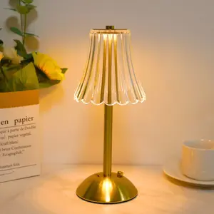 Modern LED Crystal Table Lamp, Touch Control, Adjustable 3 Colors, Lighting Modes Adjustable, USB Rechargeable, Home Bedroom Office Decor, Perfect Gift, LED Nightlight