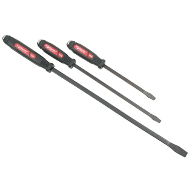 Mayhew Tools 3-Piece Heavy-Duty Pry Bar Set with Striking Ends, Ergonomic Design Decreases Hand Fatigue, Dominator, 7-S, 12-S, And 18-S
