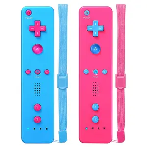Controller,Wii Remote Controller 2 Pack Compatible with Nintendo Wii,with Wrist Strap and Case Pink & Blue
