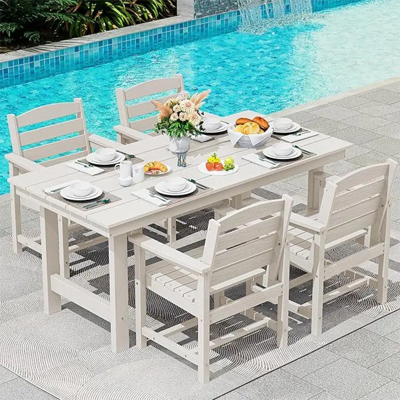 5-Piece (1 Table + 4 Chairs), White