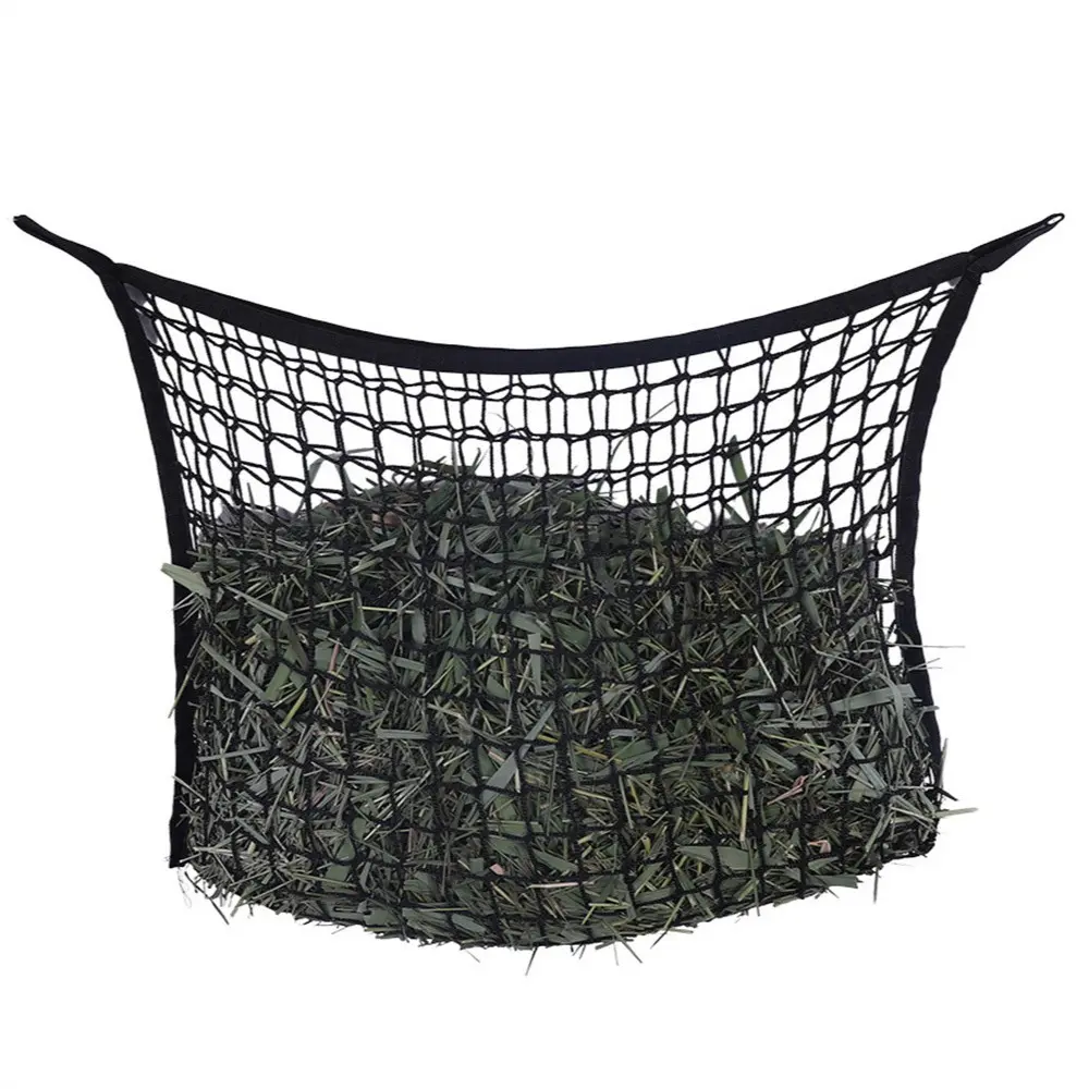 Large Capacity Durable Hay Bag with Handle, 1 Count Slow Feed Net for Equines, Hay Feeder Bag for Horses, Sheep, Donkeys, Outdoor Feeding Tools Supplies