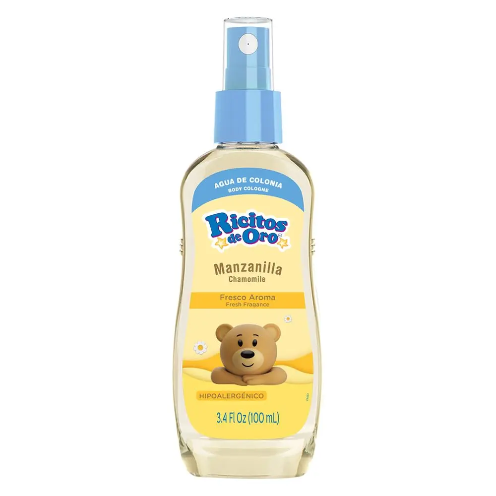 Grisi RICITOS DE ORO Colonia Hypoallergenic 100ml Gentle Fresh Fragrance for Babies Soft Non-Irritating Formula Care Spray Bottles