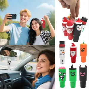 Mini Keychain Cup, Hand Washable Plastic, Modern Style, Perfect for Lipstick, Keys, Small Items, Christmas, Thanksgiving, Halloween Gift, Keychain Kawaii, Trendy Cute Keychain