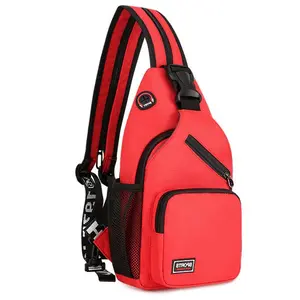 Crossbody single shoulder multifunctional unisex chest bag travel backpack with headphone jack design Lightweight leisure sports daily commuting portable backpack City travel companion multifunctional crossbody bag