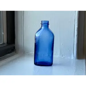 Vintage Phillips Milk of Magnesia Cobalt Blue Bottle 6.8" MCM Decor Gift
