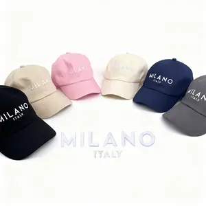 Milano Italy Unisex Milanese Embroidered Baseball Cap Adjustable Denim Sun Protection Hat for Spring Autumn Travel Beach Vacation TikTok Black Friday