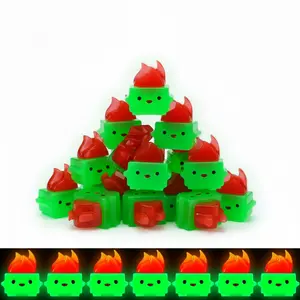 Mini Dumpster Fire Ornaments Humorous Nurse Teacher Appreciation Gifts, Glow in Dark Resin Figure Anxiety Relief Emotional Support Gift for Employee IT Administrative Service Industry Workers Desk Office Home Decoration