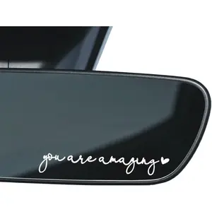 6 Pcs Car Stickers and Decals, Cute Decals for Vehicles Car Mirror Stickers, Rearview Mirror Adhesive Rearview Decal (You are amazing)