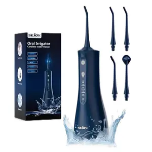 SEJOY Oral Care Wireless Toothpick Cleaner with 5 Replacement Nozzles, 10.14 Ounce Large Water Tank, 5 Cleaning Modes, USB Rechargeable