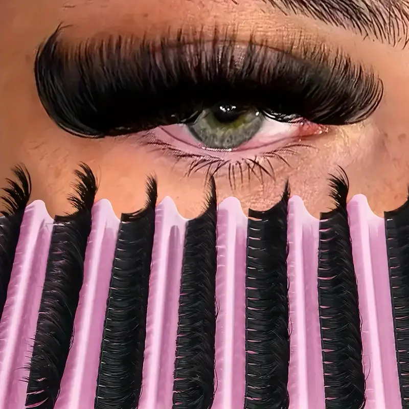 200 Pairs Reusable Fluffy Volumized False Eyelashes 80D/40D/30D, Mixed Lengths DIY Personal Lashes Diy Dramatic Lashes D-Curl Russian Volume Lash Extensions, Perfect for Beginners & Special Occasions, Cosmetic Eyelash Extensions Set