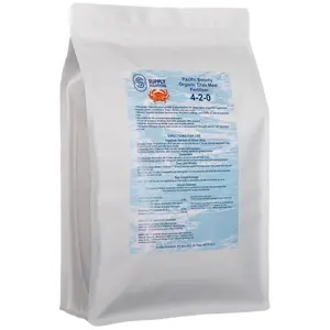 Supply Solutions Organic Crab Meal Fertilizer 4-2-0 18% Calcium Natural Soil Amendment for Garden Lawn & Flower Beds Improves Soil Health Boosts Plant Growth 5 Pounds