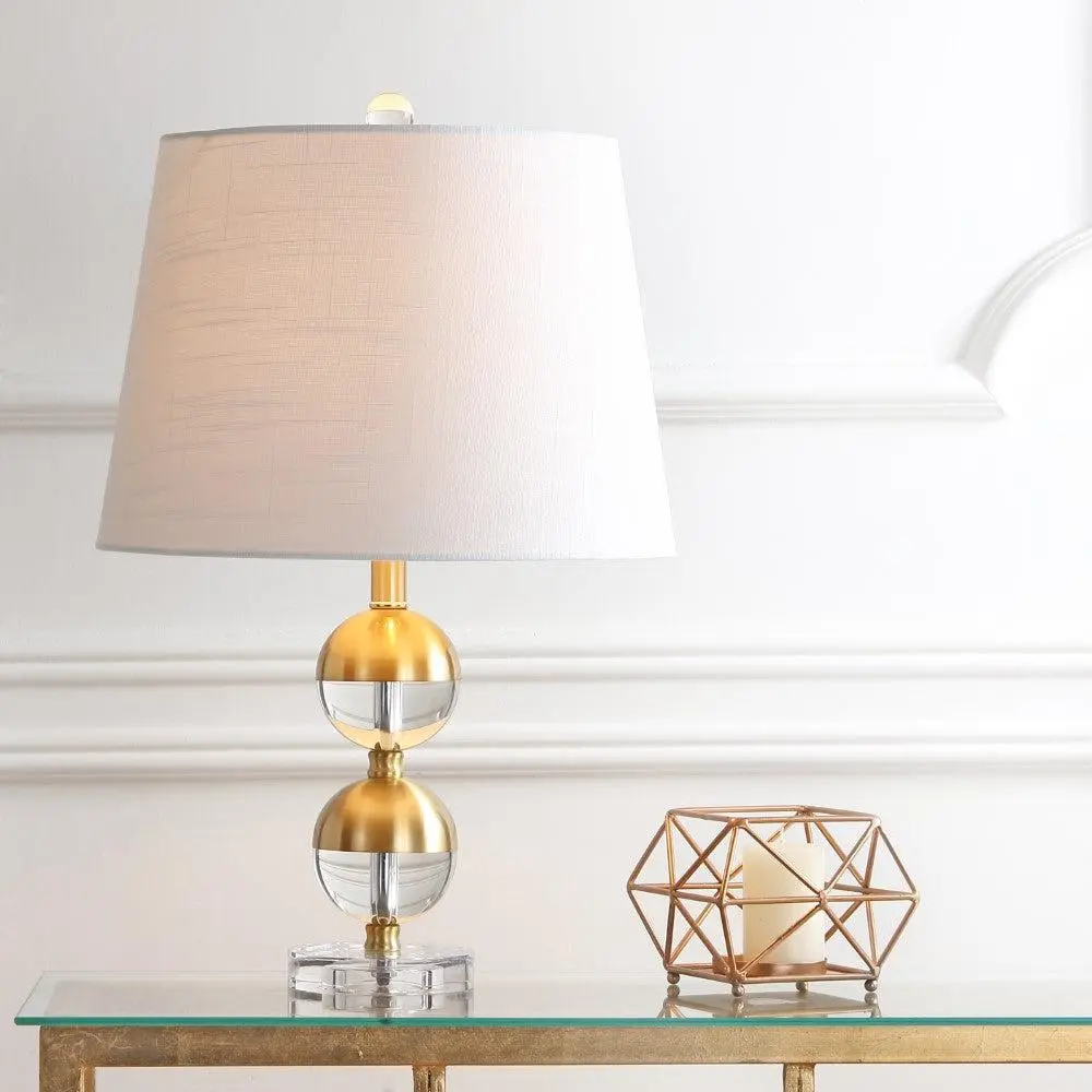 JONATHAN Y Jules Crystal Mini LED Tabletop Lamp - Energy Saver Indoor Decorative Light with Base & Shade, Nightlight for Bedroom & Living Spaces