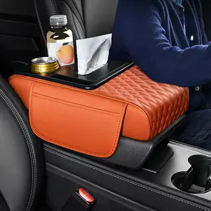 Car Center Console Armrest Pad, Multifunctional 4 in 1 Car Center Console Armrest Pad, Car Storage Bag, Car Interior Accessories for Stowing & Tidying, Car Console Organizer, Car Armrest Box, Car Organizers