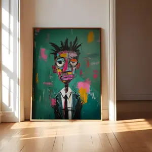 Afrocentric Artistic Abstract African American Digital Photo Download Artwork - Single Unframed Print, Multi-Size Printable Black Man Poster, Hand-Taped Home Decor Decoration for Easy Room Display