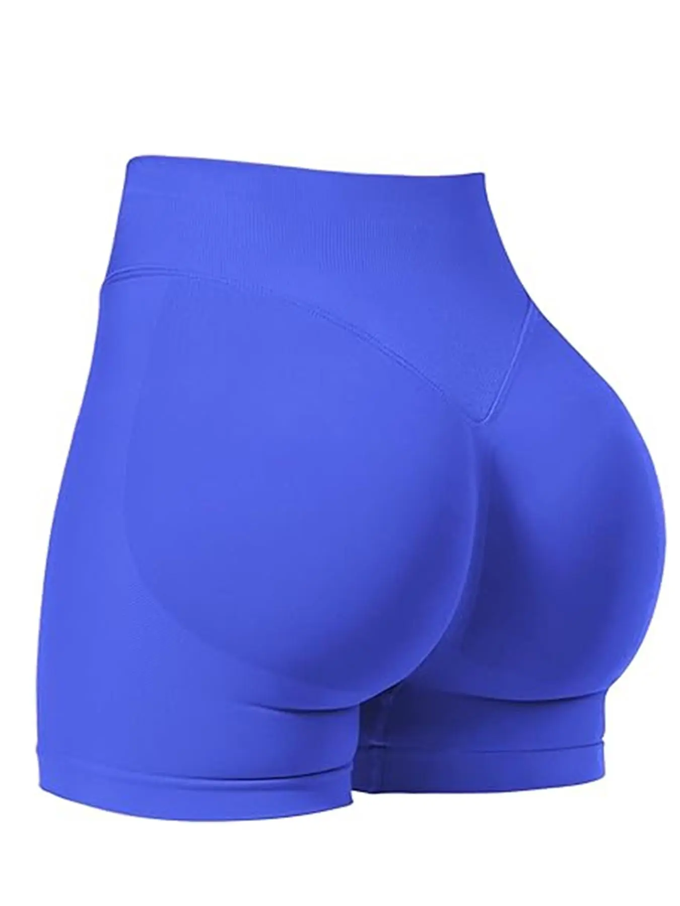 Sporty Women's Solid Color High Waist Sports Shorts, High Waisted Shorts, Breathable Comfortable Seamless Skinny Shorts for Yoga Gym Running, Ladies Sportswear for Indoor Outdoor Wear