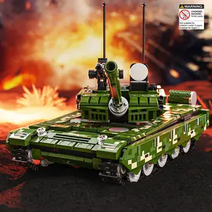 Military Tank Building Blocks Toy, Tank Model Kit, Creative Desktop Ornament, Educational Assembly Toy for Boys & Girls