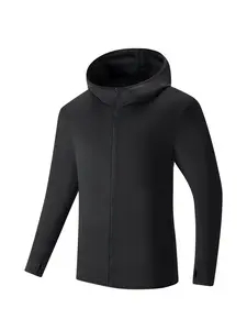 Men's Outdoor Sun Protection Jacket, Fishing Cycling Hiking Commute Sports Jacket, Pocket Zipper, Comfortable Fashion Hooded Jacket