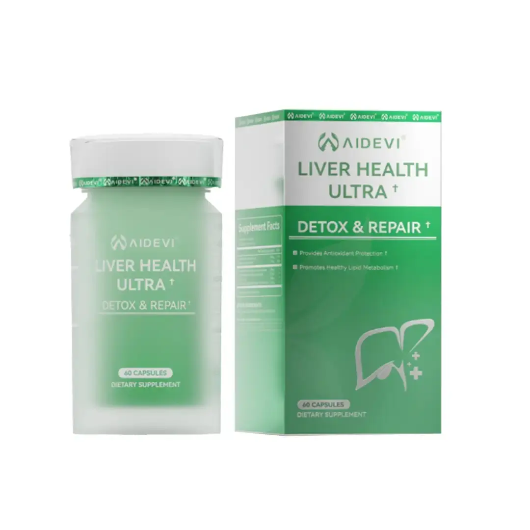 AIDEVI Liver Health Ultra Dietary Supplement, Daily Liver Wellness & Antioxidant Support, 60 Capsules