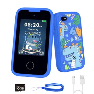 NIKUKU Kids Smart Phone for Toddler Gifts - Christmas Birthday Gift for Age 3-9, Kids Cell Phone Toy with Touchscreen, Music Player, Games,Dual Cameras, Learning, Music Player, Games,Learning Education Toy SmartPhone Multifunction