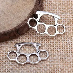 20pcs of Vintage Alloy Talisman, Copper Silvery Hollow Wrist Talisman, DIY Jewelry Making Accessories, DIY Jewelry Decoration, No Power Supply